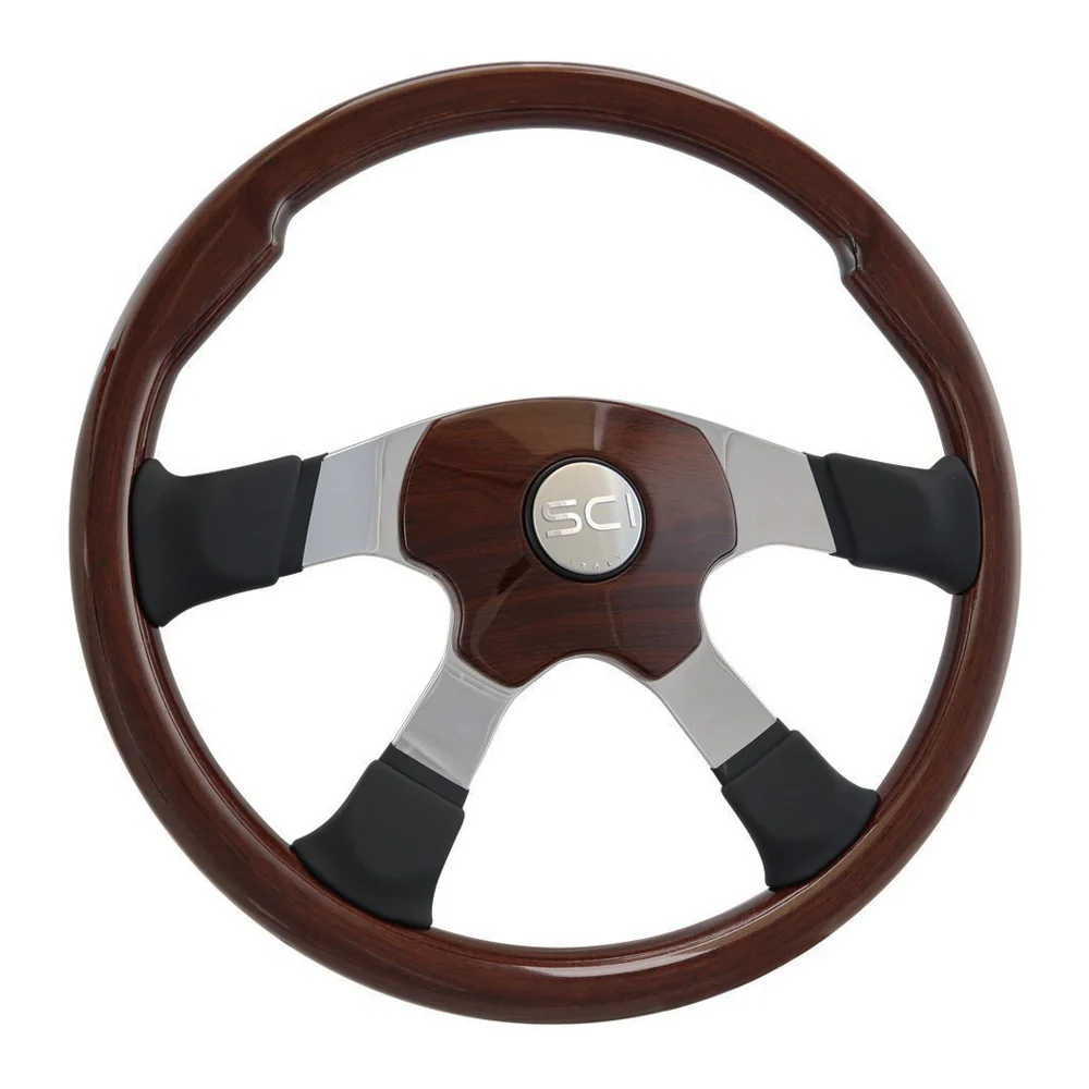 18" Milestone Mahogany 4-Spoke Steering Wheel