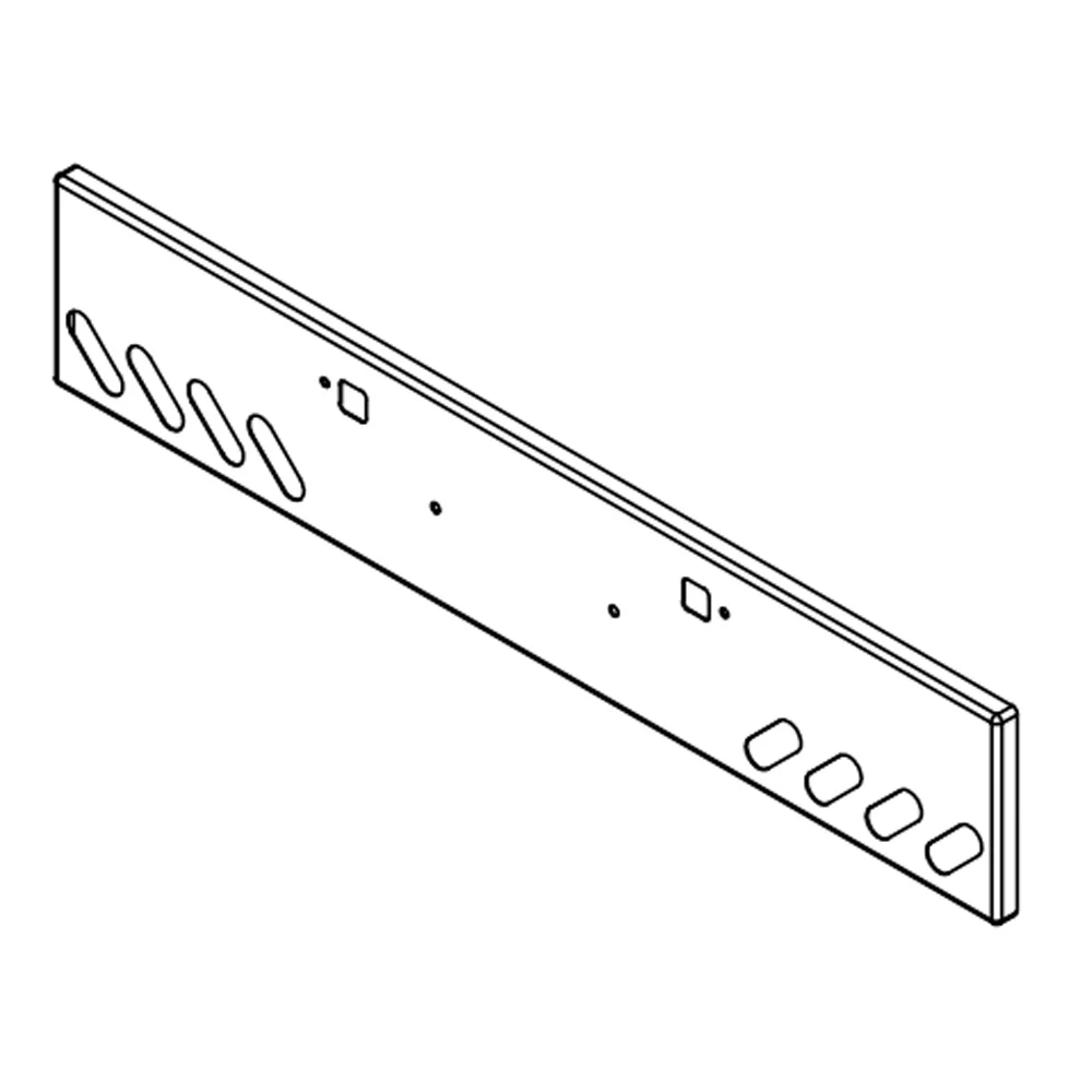 18" Peterbilt Boxed End Stainless Steel Bumper with Tow and 8 Oval Light Cutouts
