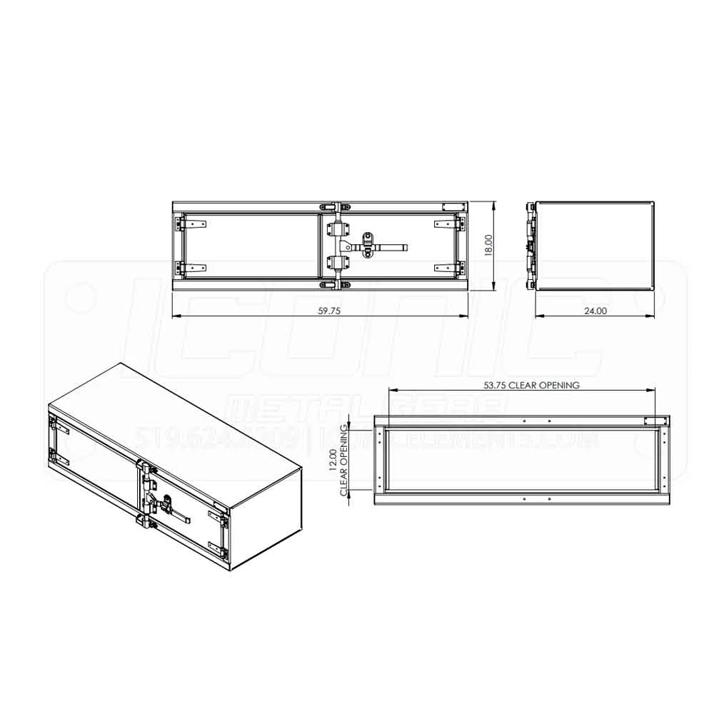 18"x 24" x 60" Cam-Lock Underbody Tool Box - Image 3