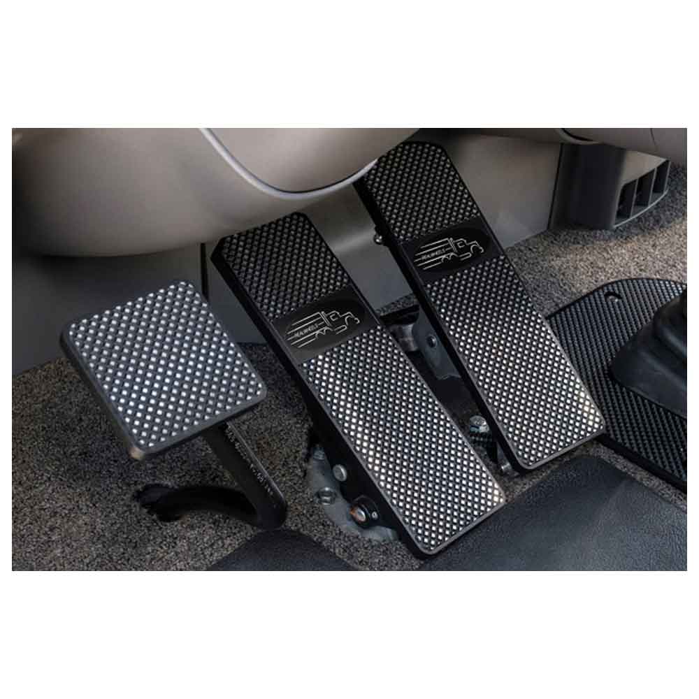 1985-1993 Peterbilt 367, 379, 386, 388, 389 Black Billet Aluminum Logo Pedals