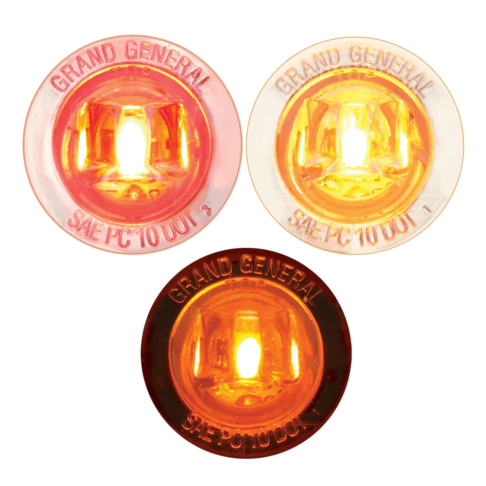 1" Mini Push/Screw-In Wide Angle Single LED Marker Light