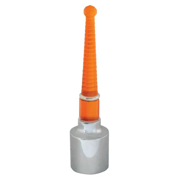 1"ID Chrome Bumper Guide Cap with Pyramid Lens