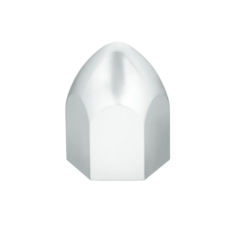 1"W x 1-5/8"H Chrome Plastic Bullet Nut Cover - Push On 50pk