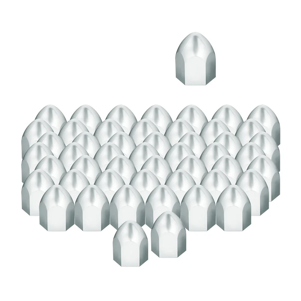 1"W x 1-5/8"H Chrome Plastic Bullet Nut Cover - Push On 50pk - Image 5