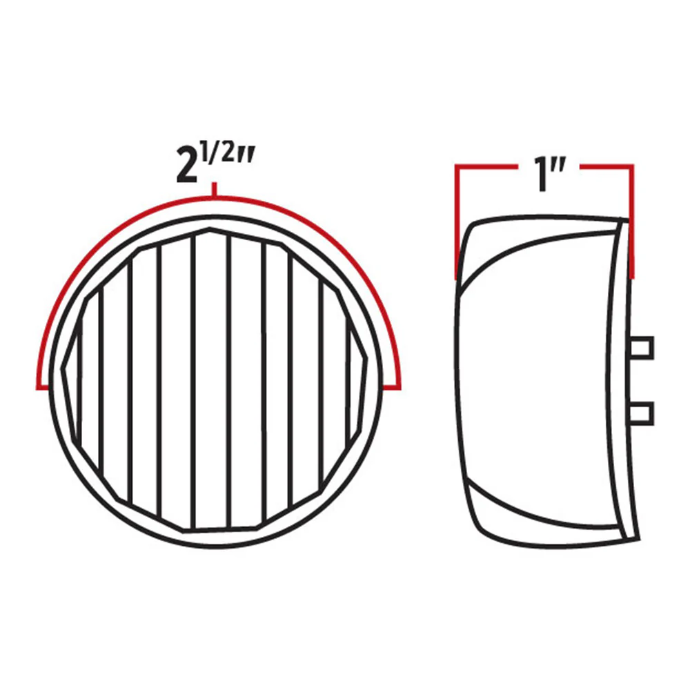 2-1/2" 13 LED Round Marker Light - Image 3