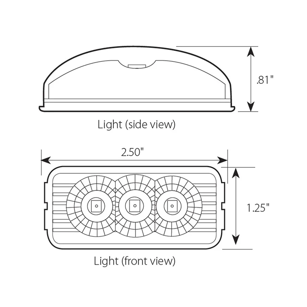 2-1/2" 3 LED Rectangular Spyder LED Light - Image 5