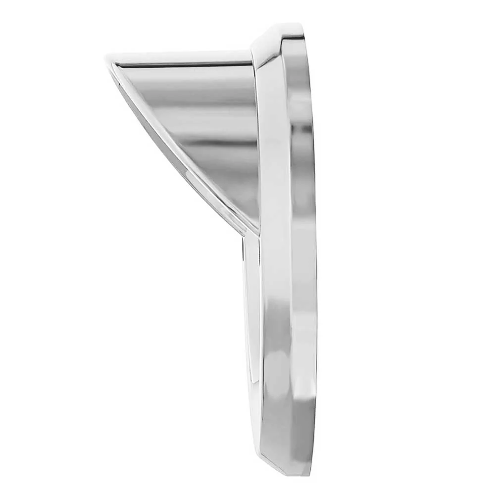 2-1/2" Chrome Plated Plastic Light Bezel with Visor and Stainless Steel Screws - Image 3