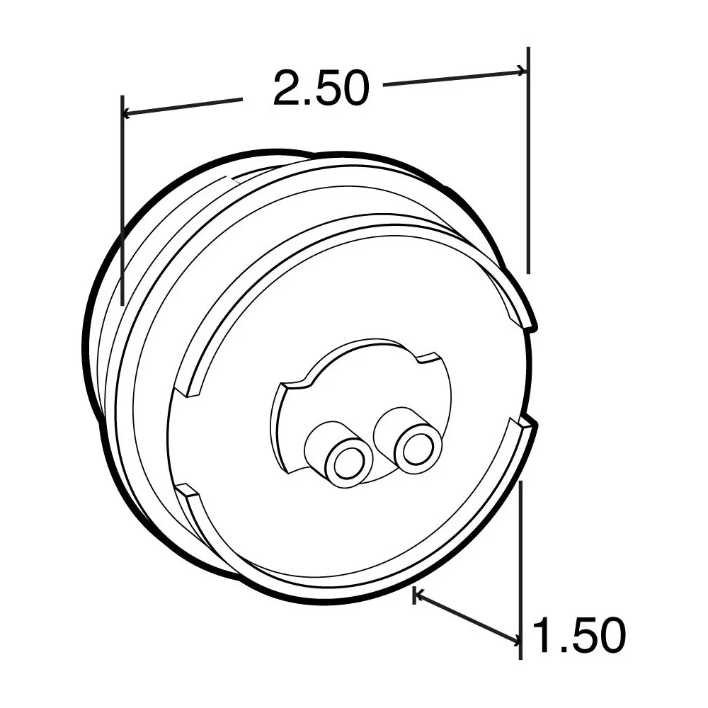 2-1/2" Amber Round 10 Series Amber High Profile LED Clearance Marker Light - Image 3