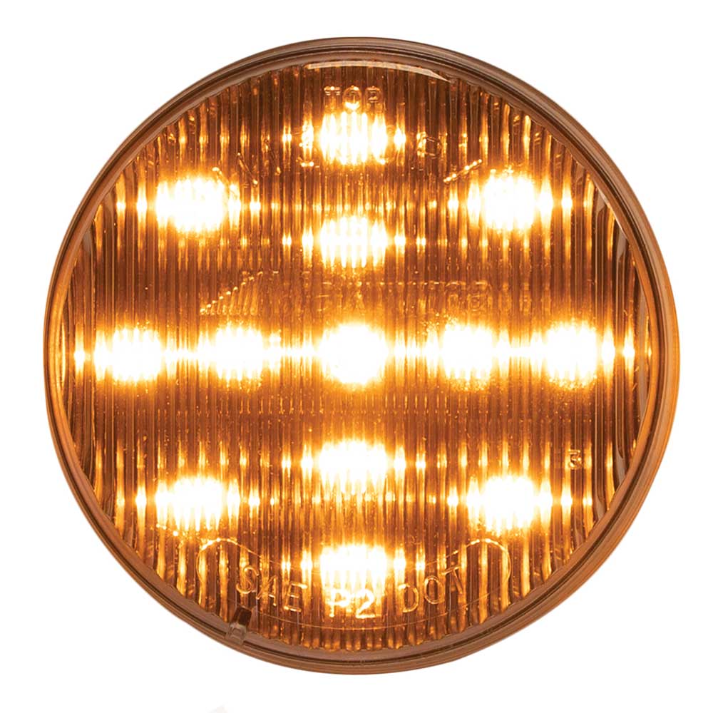 2-1/2" Round 13 Amber LED with Clear Lens Marker Light