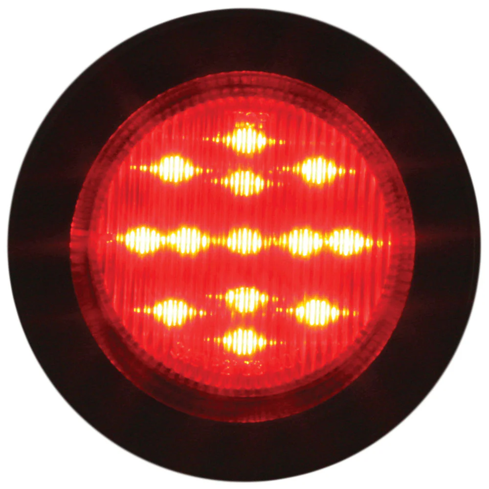 2-1/2" Red LED Marker Light with Grommet & Pigtail - Image 2