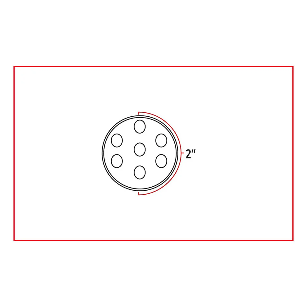 2" Amber LED Light - 7 Diodes - Image 3