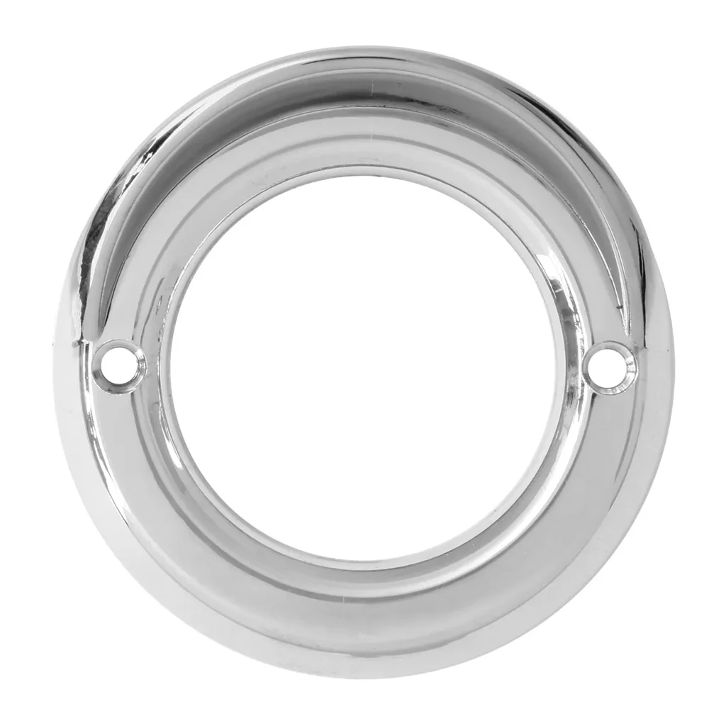 2" Chrome Plastic Light Bezel with Visor - Image 3