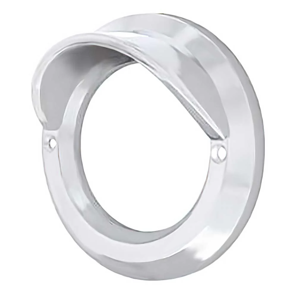 2" Chrome Plastic Light Bezel with Visor and Stainless Steel Screws - Image 3