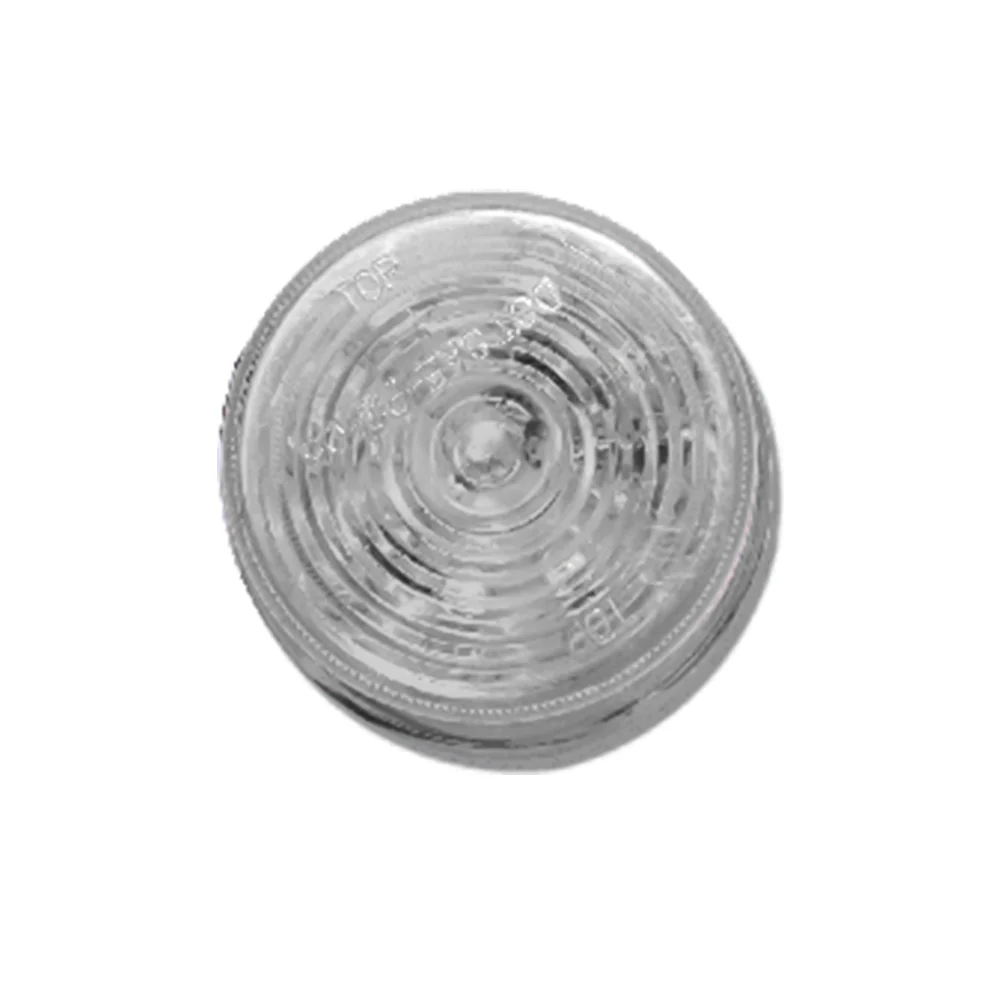 2" Nine LED Amber/Clear Round LED Light
