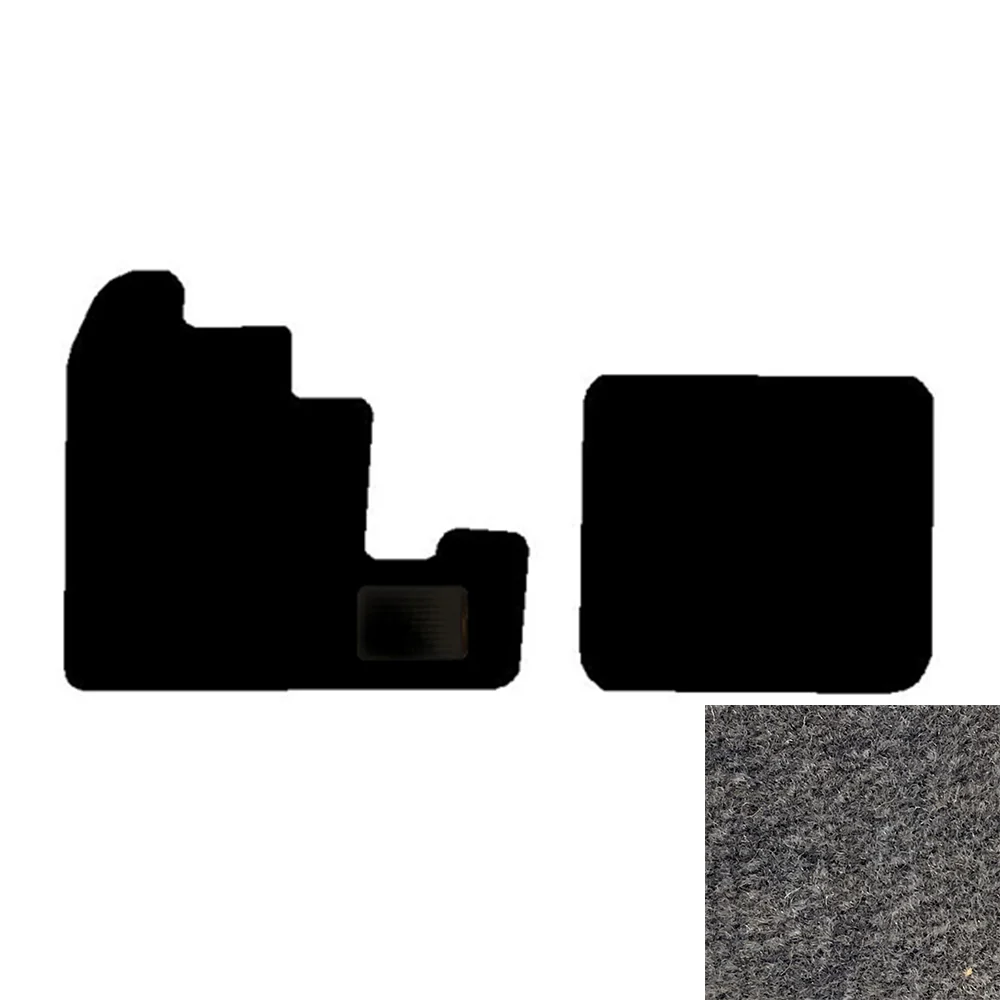 2-Piece Premium Floor Mat Set for Kenworth K100 in Gray