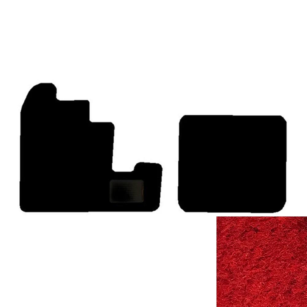 2-Piece Premium Floor Mat Set for Kenworth K100 in Red