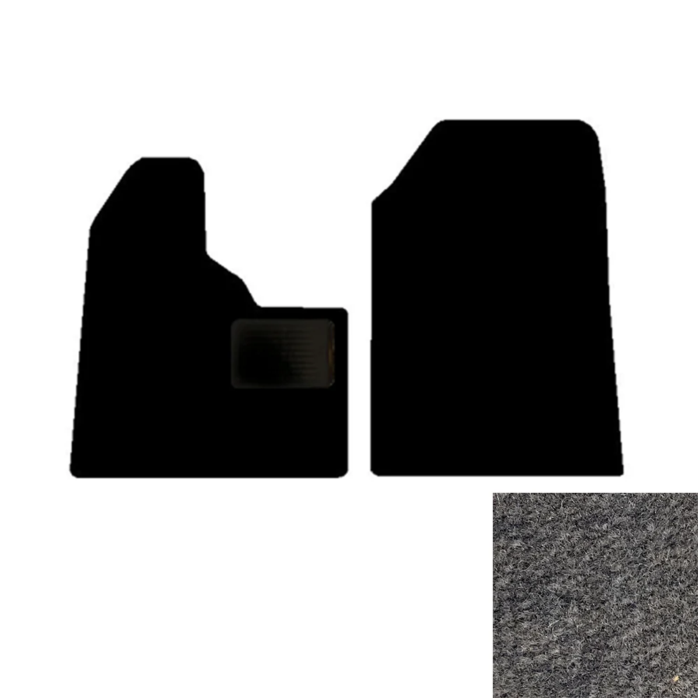 2-Piece Premium Floor Mat Set for Peterbilt 357/377/378/379 in Gray