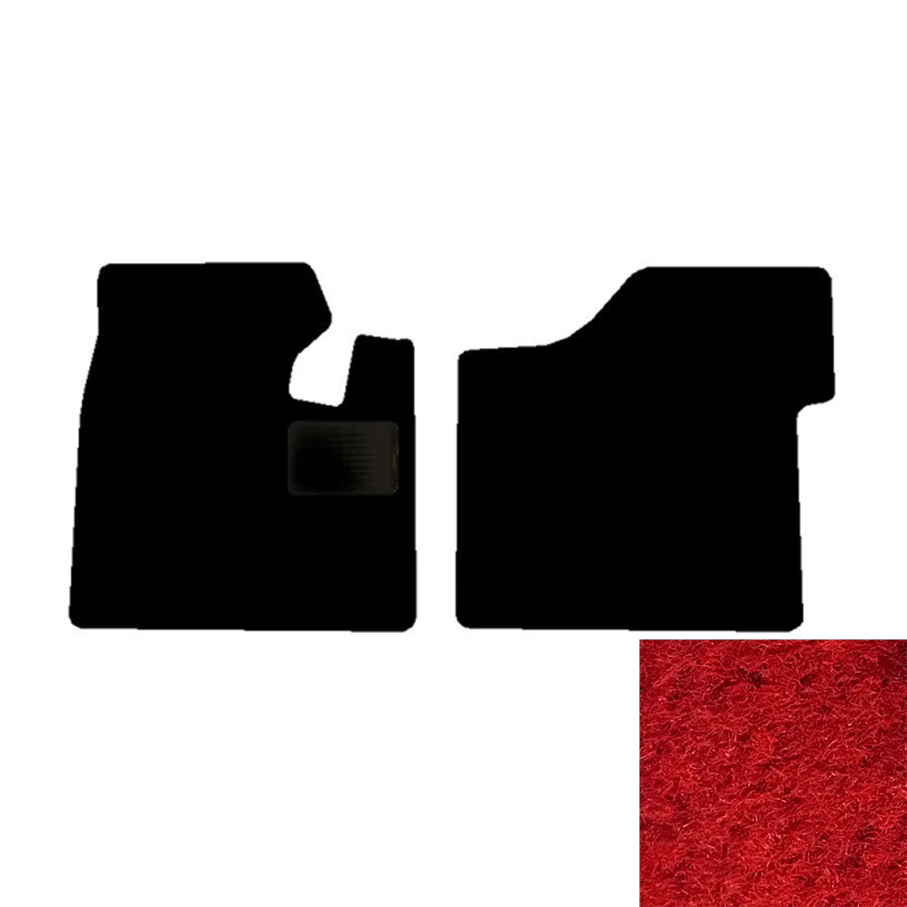 2-Piece Premium Floor Mats for Kenworth T680 in Red