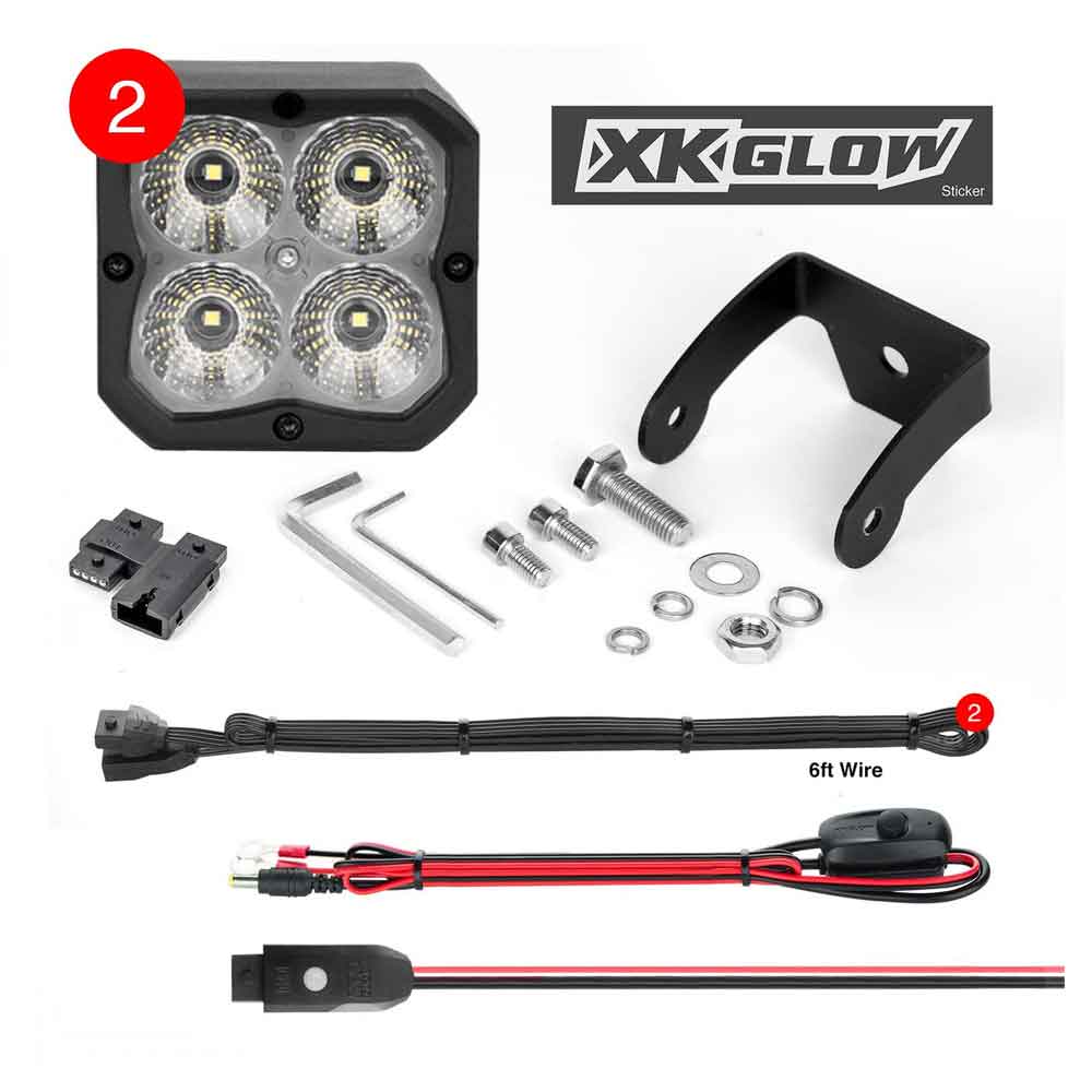 2 Piece XKChrome Flood Beam Light Kit - Image 2