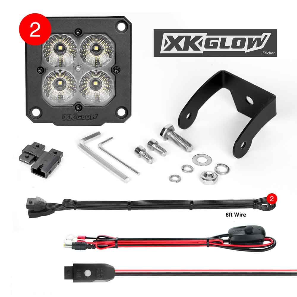 2 Piece XKChrome Flush Mount Fog Light Kit - Image 2
