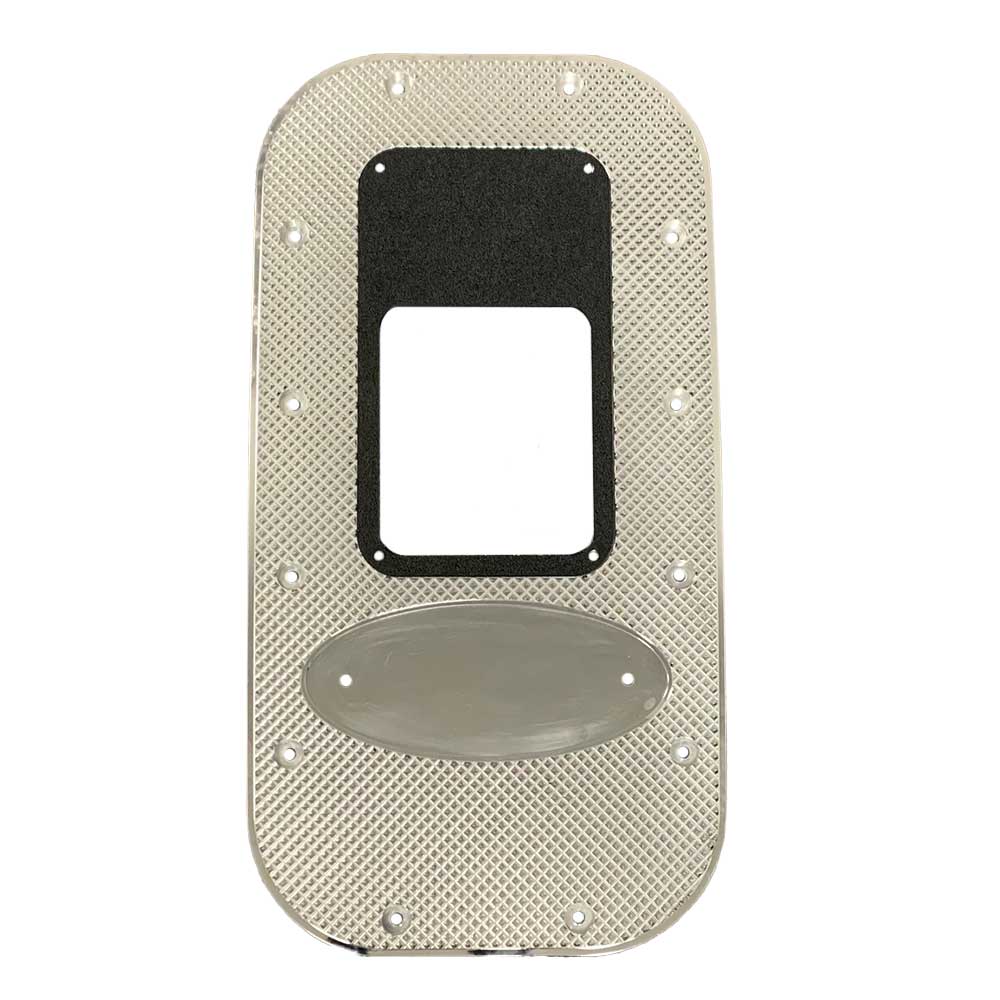20-1/2" Peterbilt and Kenworth Universal Diamond Billet Shifter Floor Plate - Image 2