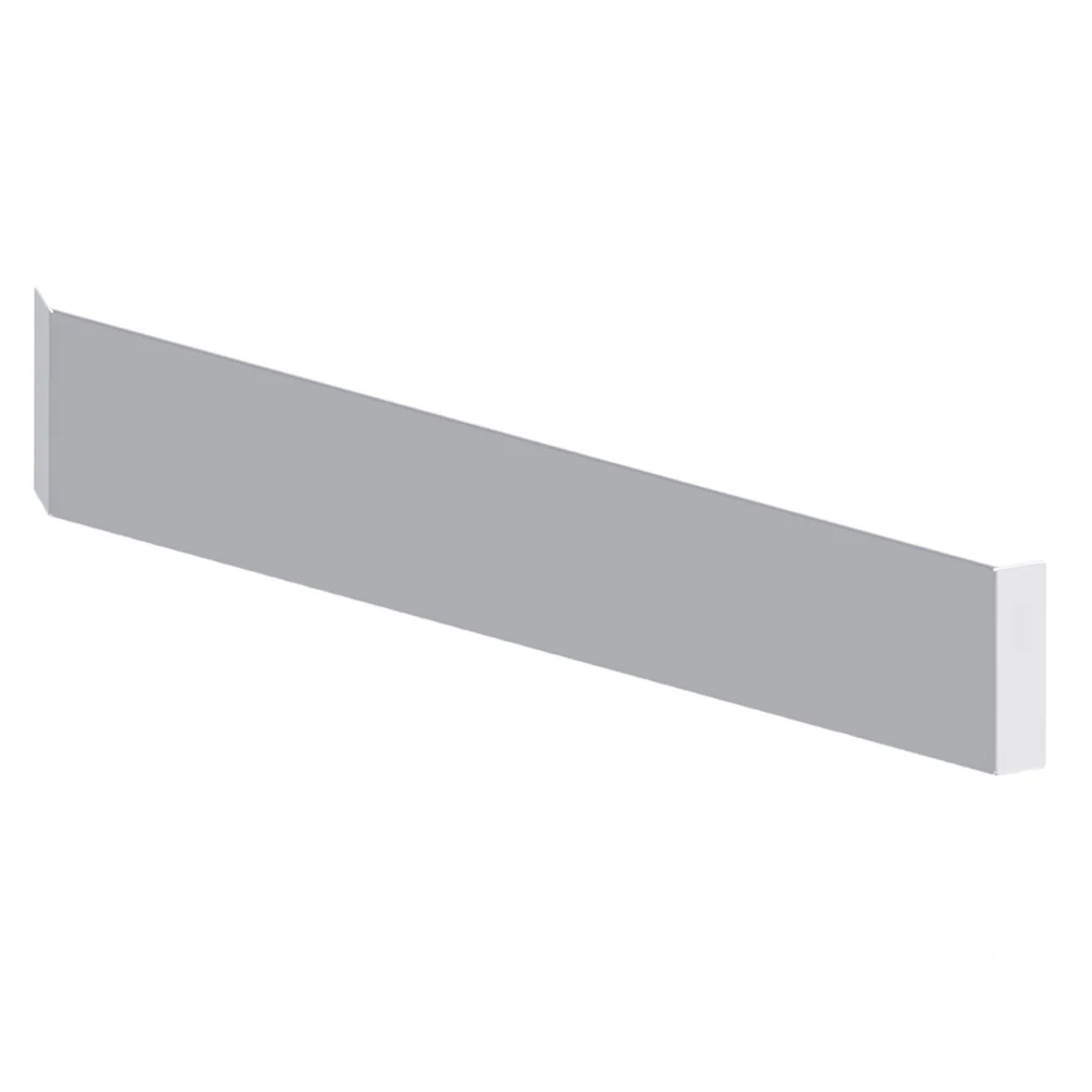 20" Chrome Plated Mitered End Bumper with Blind Mount for Peterbilt, Kenworth, Freightliner