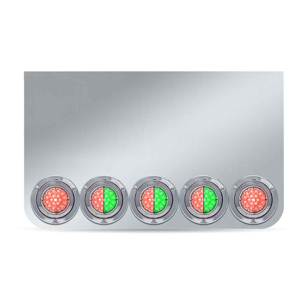 20" Drop Center Panel with Eight 4" Red/Green Dual Revolution Watermelon LEDS