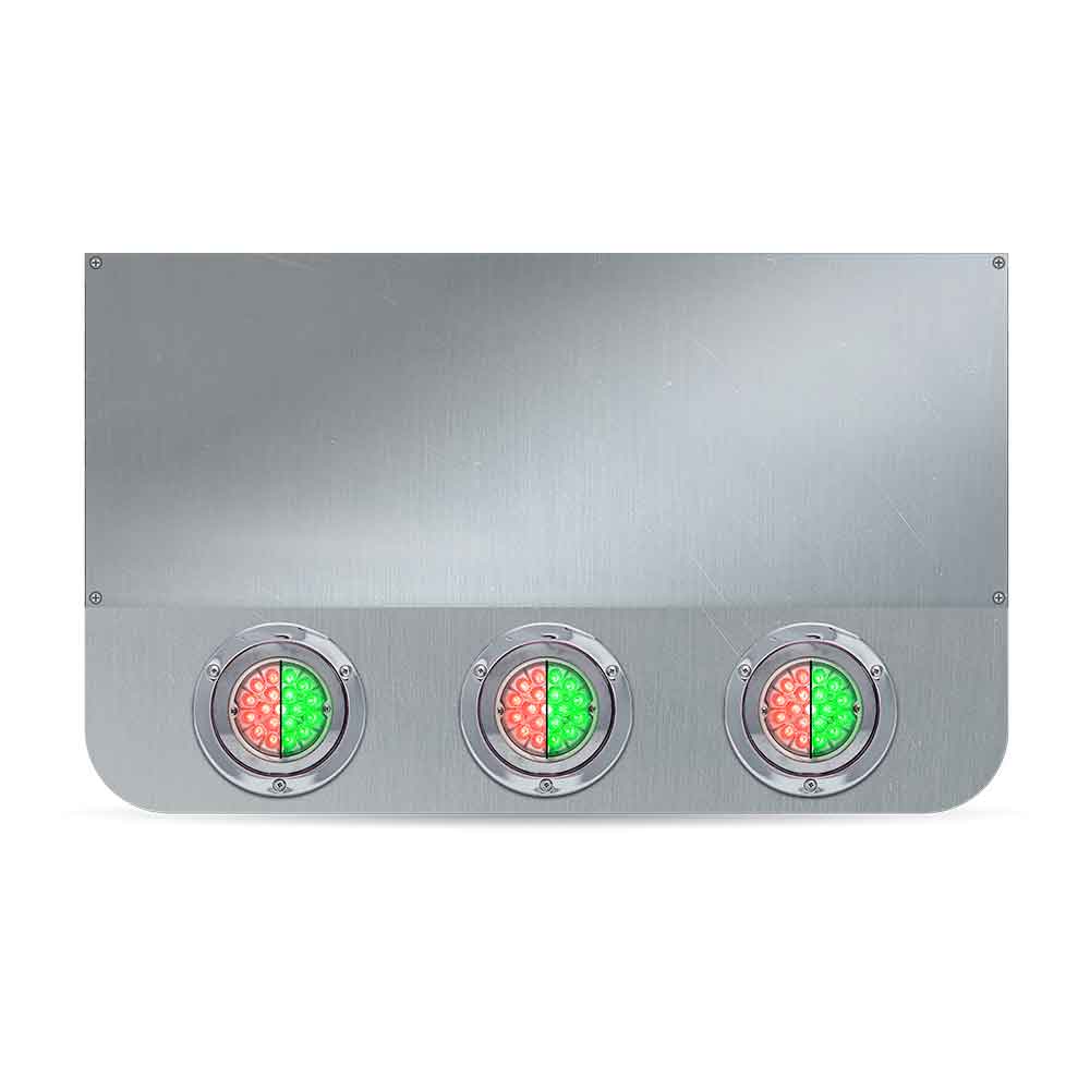 20" Drop Center Panel with Eight 4" Red/Green Dual Revolution Watermelon LEDS - Image 2