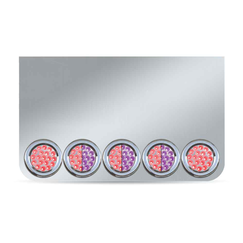 20" Drop Center Panel with Eight 4" Red/Purple LEDS