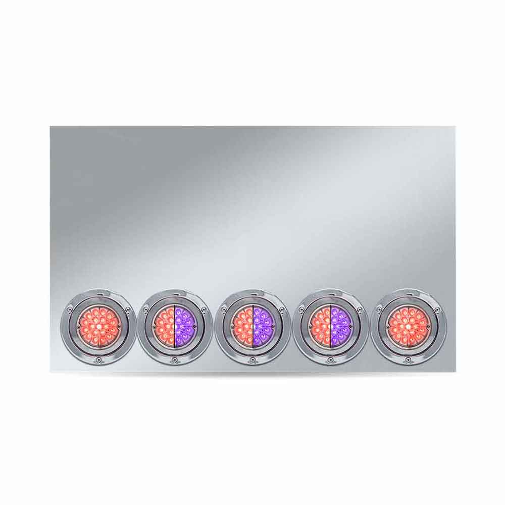 20" Drop Dual Revolution Purple/Red Center Panel with Watermelon LEDS