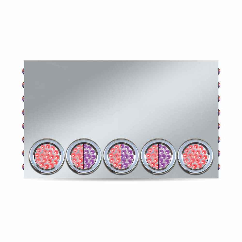 20" Drop Purple/Red Dual Revolution Center Panel with 4" & 3/4" LEDS