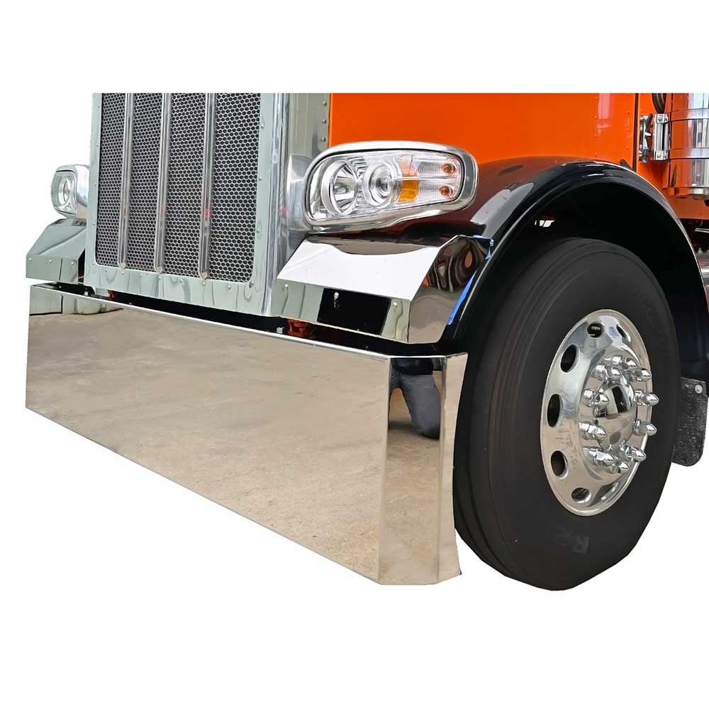 20" Hex Style with Long Fenders Stainless Steel Bumper with Blind Mount Plate