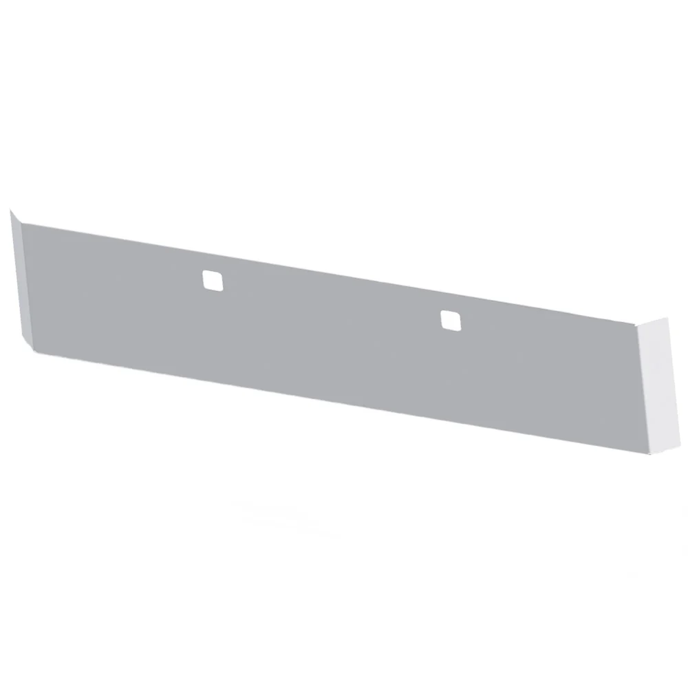 20" Mitered Chrome Plated Blind Mount Bumper with Tow Hole Cutouts for Peterbilt 365, 367, 388, 389, 567 and Kenworth W990