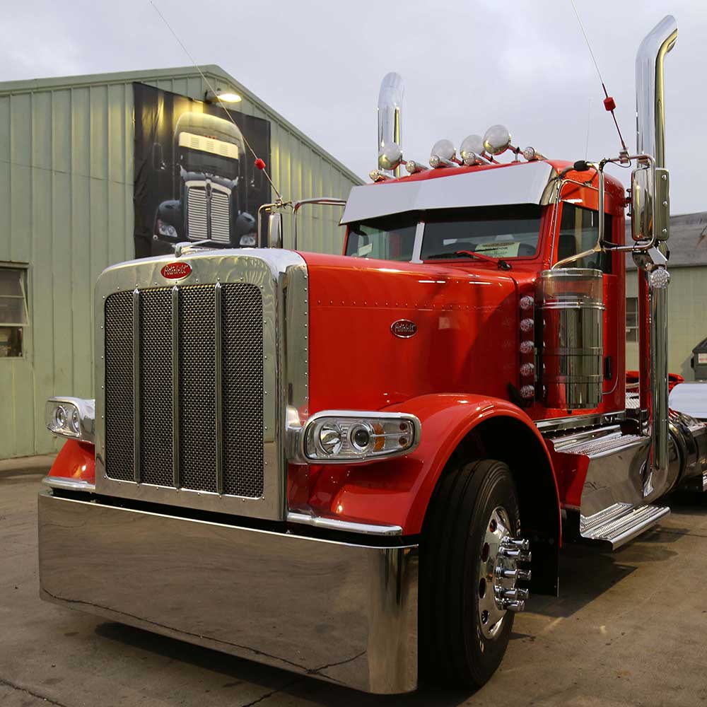 20" Peterbilt Yamko Style Stainless Steel Blind Mount Bumper