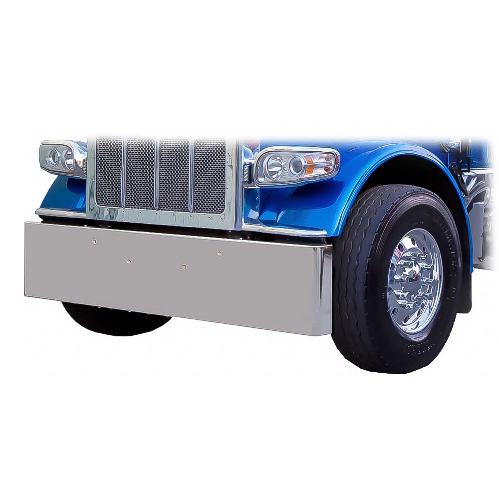 20" Rolled End Square Blind Mount Stainless Steel Bumper