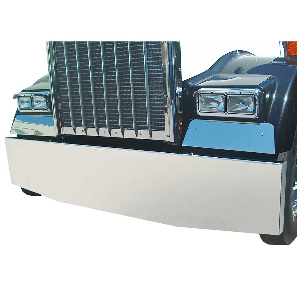 20" Tapered Boxed End Stainless Steel Bumper with Blind Mount Plate