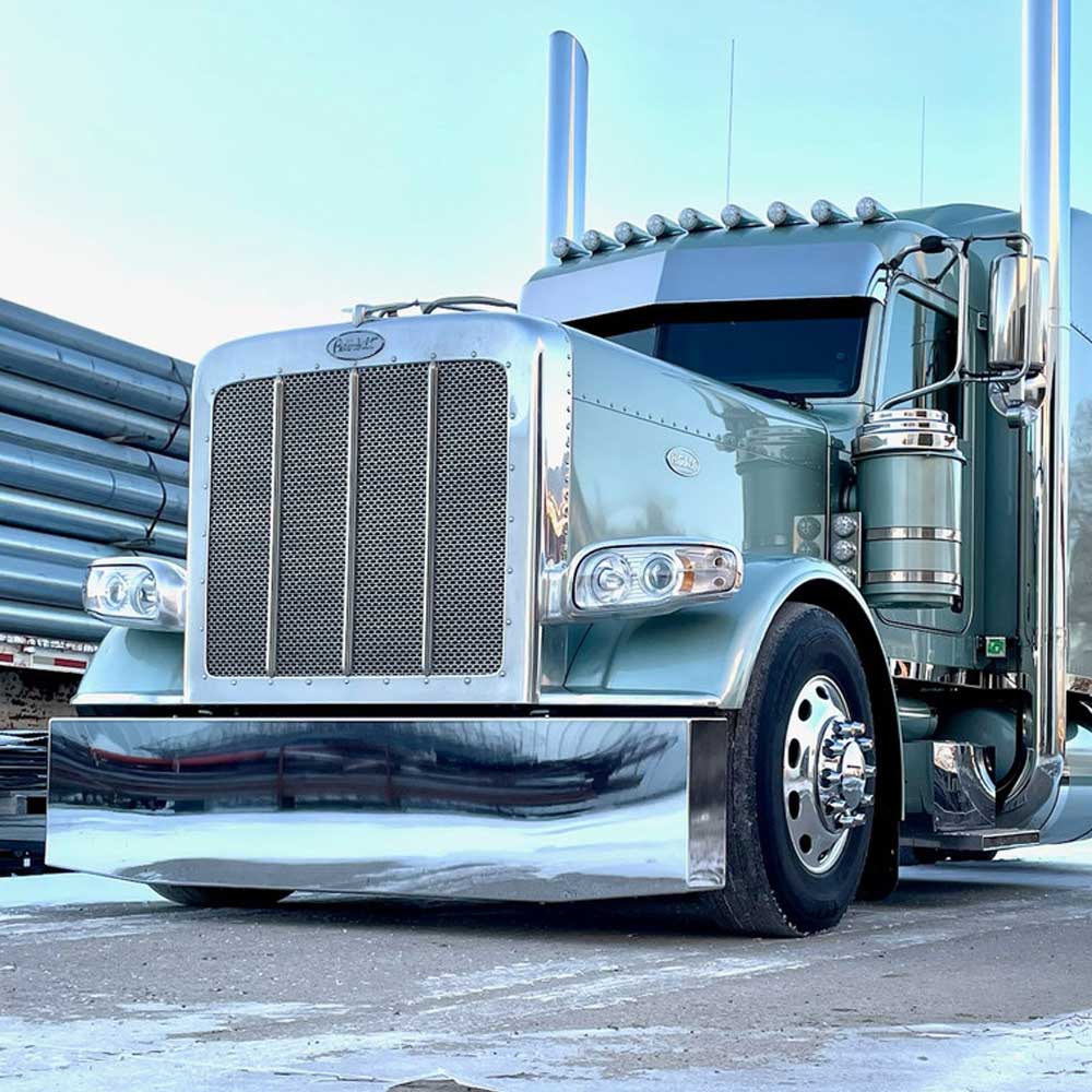 20" Tapered Mitered End Chrome Plated Blind Mount Bumper