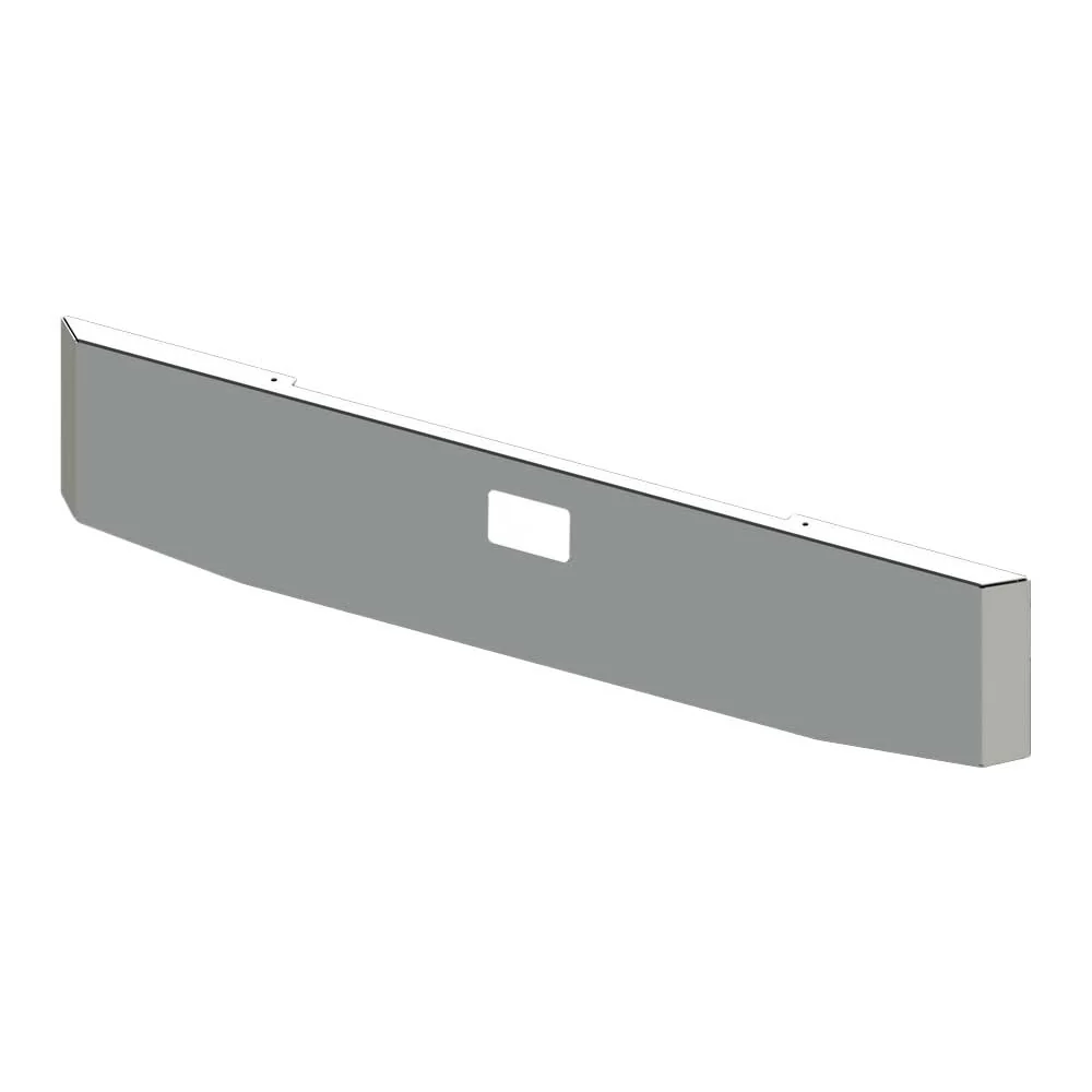 20" Tapered Mitered End with Tow Holes Chrome Blind Mount Bumper for Peterbilt 357, 378, 379