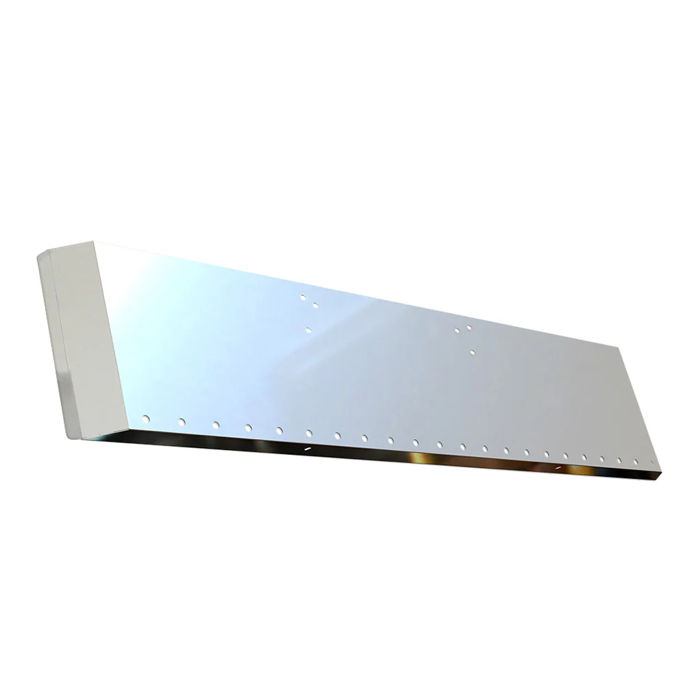 20" Western Star 4900 2007 and Older Stainless Steel Switchback End Bumper with 3/4" Light Cutouts