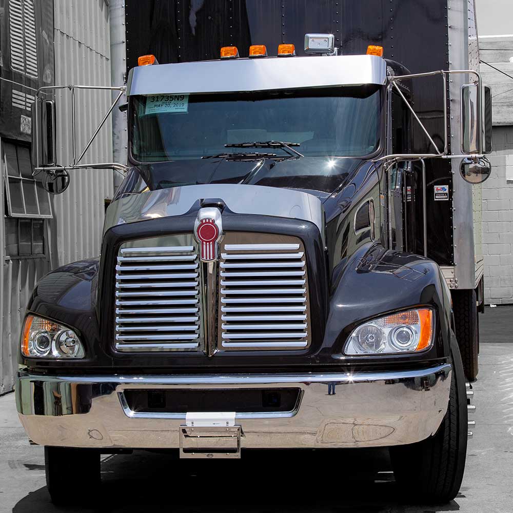 2008 - 2021 KW T170, T270, T370 Stainless Steel 9" Blind Mount Drop Visor