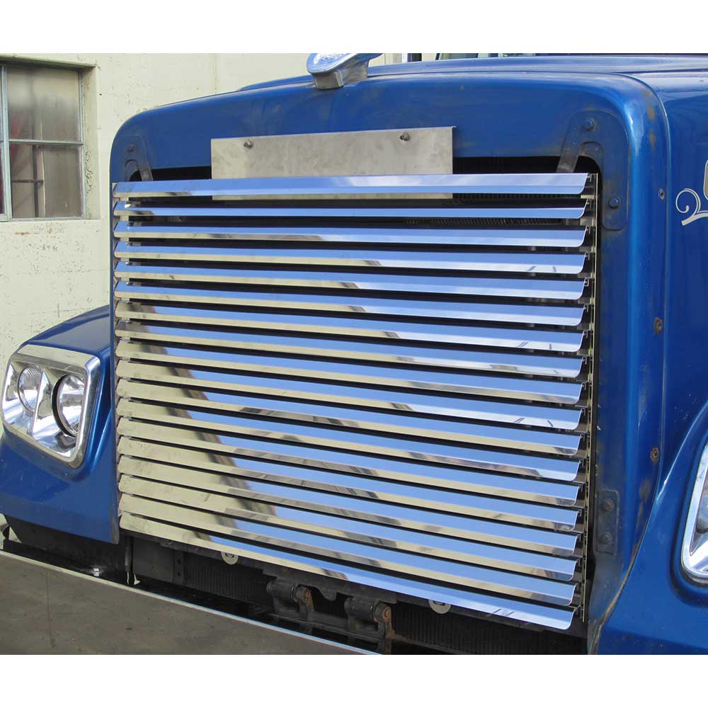 2011-2016 Freightliner Coronado Stainless Steel Grill Insert with 18 Louvers - Image 2