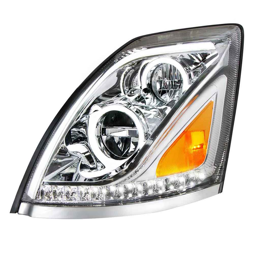 2013-2017 Volvo VN/VNL Chrome LED Headlight - Image 2