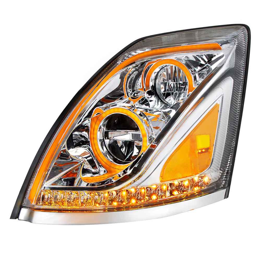 2013-2017 Volvo VN/VNL Chrome LED Headlight - Image 3