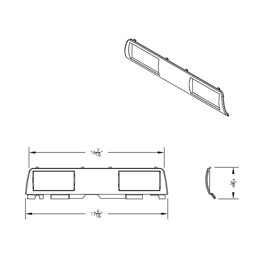 2014-2022 Kenworth T680/T880 Passenger Side Chrome AC Vent Trim - Image 5