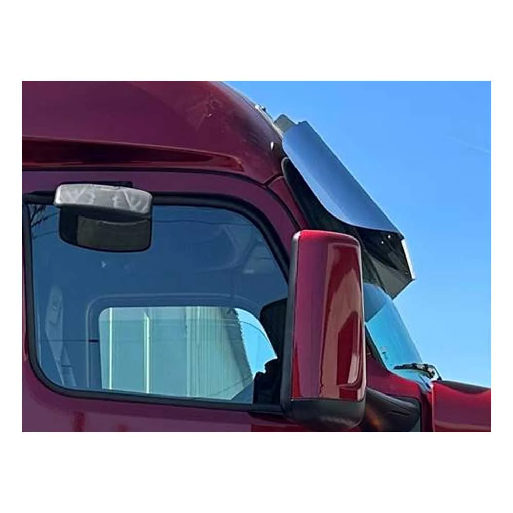 2021-2024 Peterbilt 579 Ultraloft 18" SS Drop Visor with Ten 3/4" Light Cutouts - Image 3