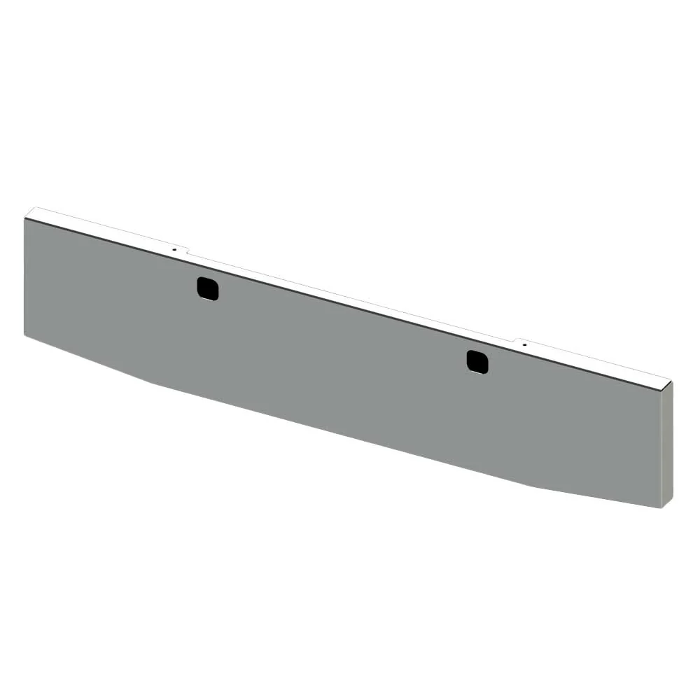 20" Kenworth W900B, W900L Tapered Boxed End Chrome Plated Blind Mount Bumper with Tow Holes