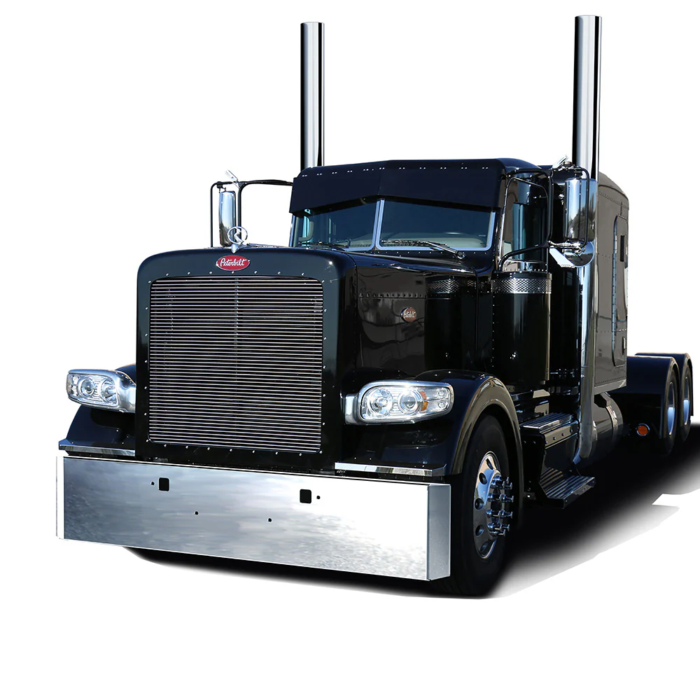 20" Peterbilt 388, 389, 567 Mitered End Chrome Bumper with Tow Holes