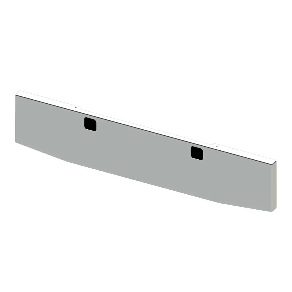 20" Tapered Boxed End Blind Mount Chrome Bumper with Tow Holes for Freightliner Classic 2004-2007