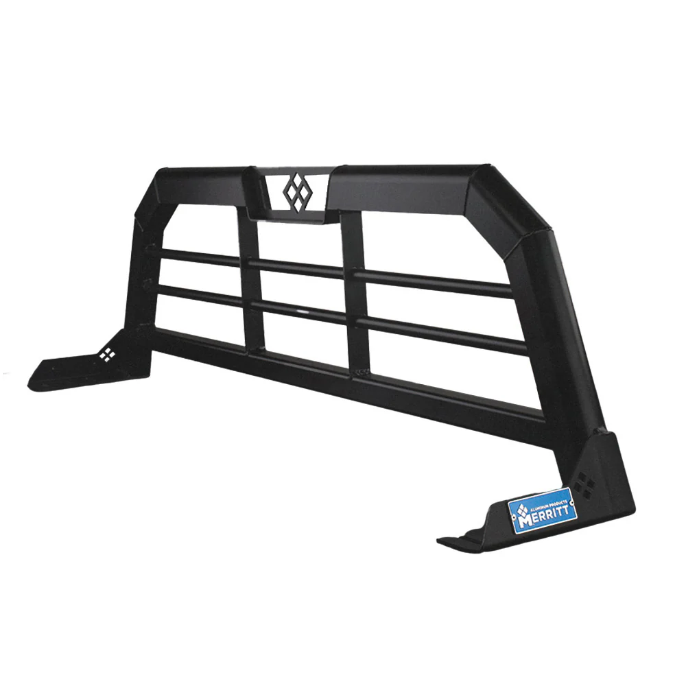 20X73 Textured Black Merritt Cab High Pick-Up Horizontal Bar Headache Rack "“ GM