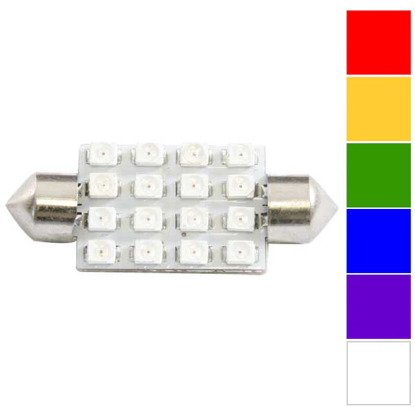 211 16 LED Dome Light Bulbs 44mm (PR)
